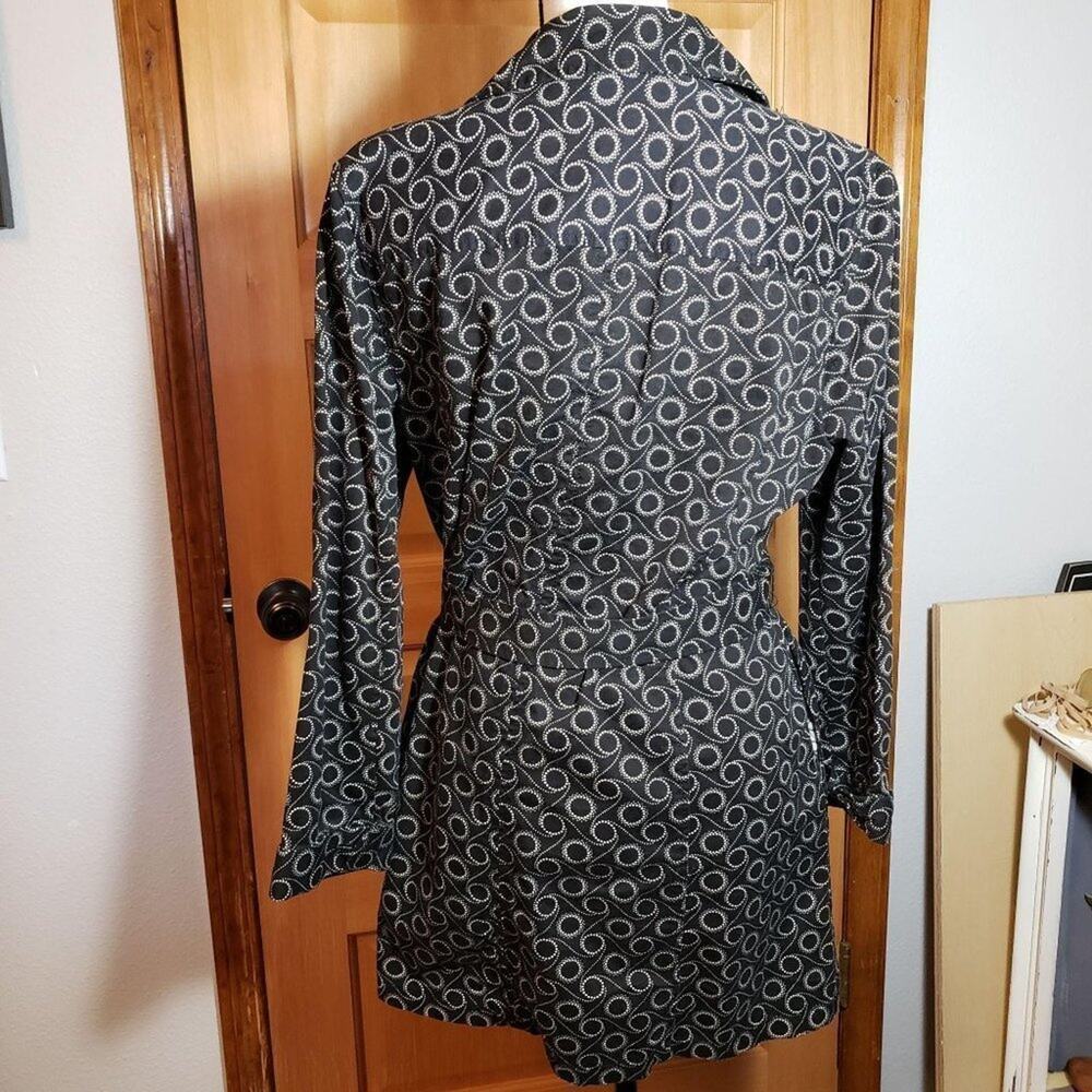Sonoma 3/4 jacket blk square shapes sz L - Picture 2 of 6